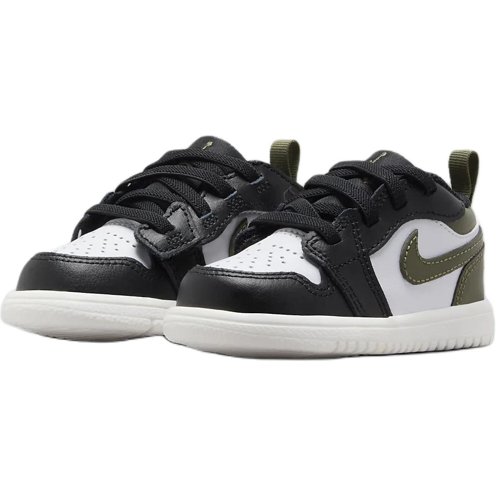 New Jordan Air Jordan 1 Anti-Slip Wear-Resistant Low-Top Toddler Shoes Black White Green Infant And Toddler DR9747-092