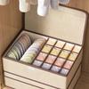 Underwear Socks Three In One Drawer Style Storage Box with Lid Honeycomb Style Underwear Neat Classification Storage Box Dust-proof Tidy Up Bag