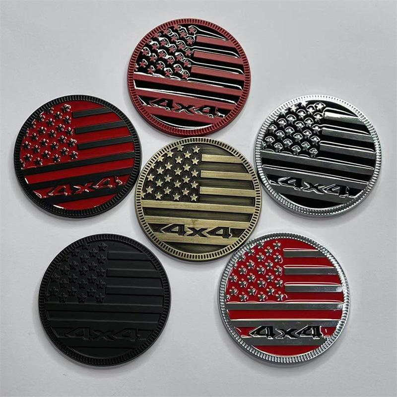 1pc 4x4 Round Emblem American Flag Badge Fit for Jeep Wrangler Grand Cherokee Liberty uy1