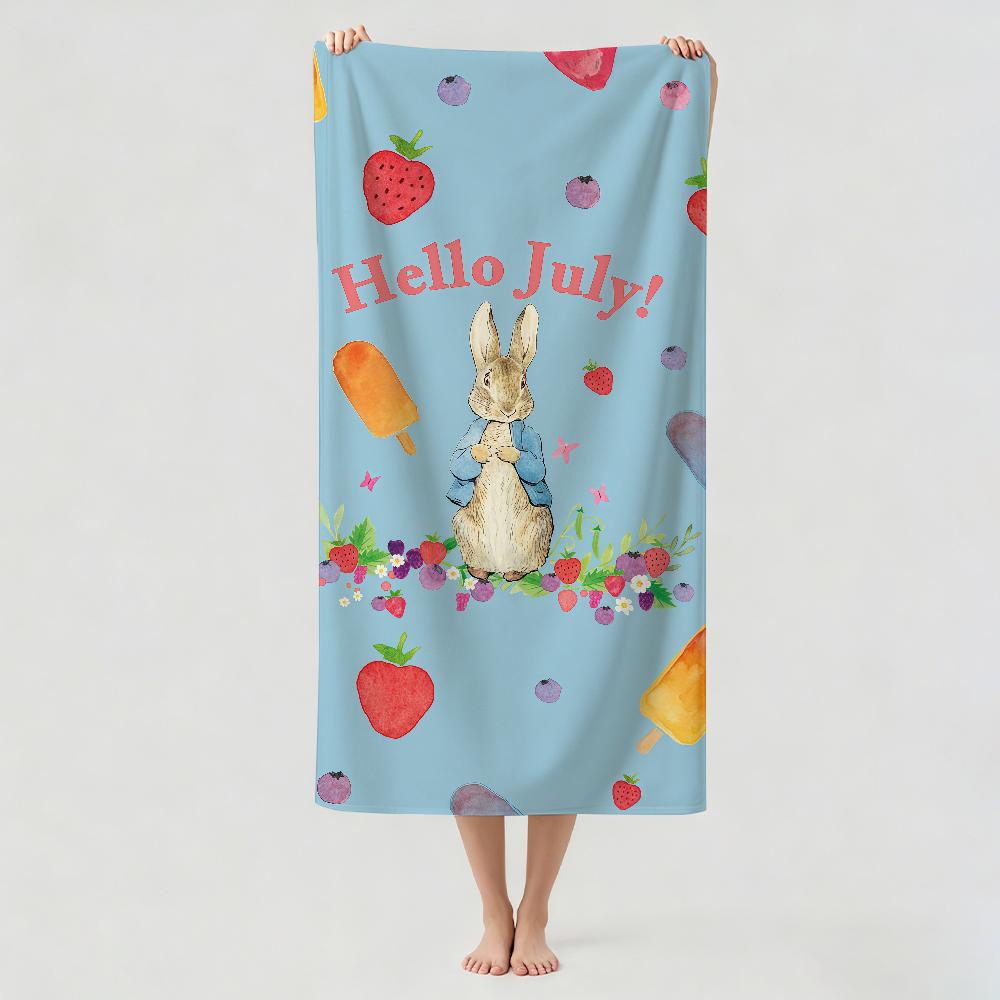 Cartoon cute P-peter rabbit Towel Drying Bath Towel Applicable To Light Swimming Camping Yoga Beach Out