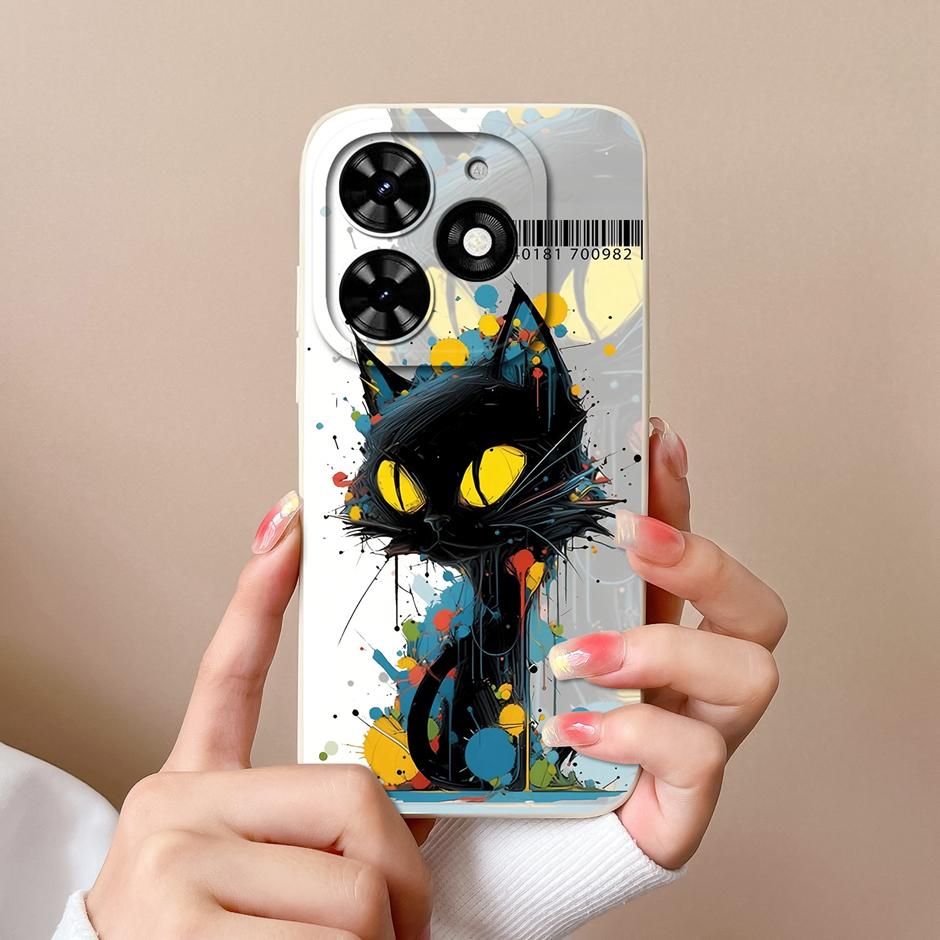 For Tecno Spark Go 2024 Casing Fashion Coconut Tree Liquid Silicone Soft TPU Shockproof Phone Cover For TecnoSpark Go 2024 Funda