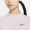 Nike Solid Color Quick-Dry Round Neck Casual Long Sleeve T-Shirt Women Tops Gray Purple FB6846-019