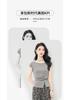Irregular twisted round neck T-shirt wide leg pants two-piece set