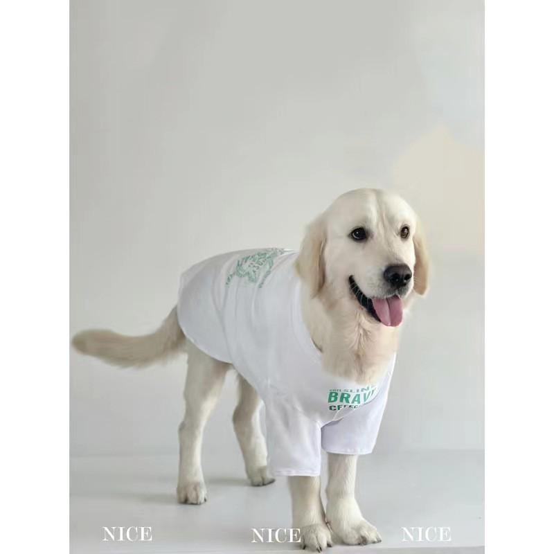 Lightweight Dog Shirt Large Breeds Golden Retriever Labradoodle Samoyed British Style Pet Clothing
