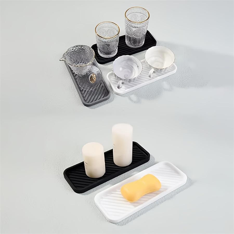 1pc Silicone Sink Protector Mat - Waterproof Splash Tray, Soap Holder & Drainer, Bathroom/Kitchen Storage Guard