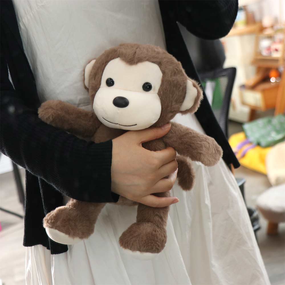 Wild Animals Plush Monkey Toy Super Soft Stuffed Pillow Simulation Monkey Doll Kawaii Cartoon Monkey Stuffed Animals