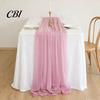 Chiffon Table Runner Sheer Flowing Runner, Wedding Elegant Solid Color Charming Dining Accessory for Home Bridal Shower Party Decor