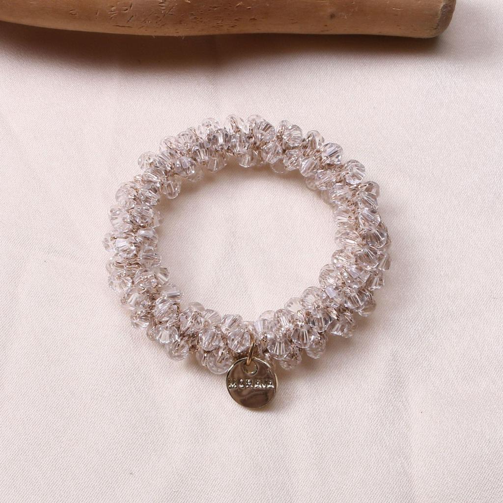 Koreanische einfache Perle elastische Haarbänder Frauen elegante Haar Seil Krawatten Mädchen Kopfbedeckungen Haar-Accessoires
