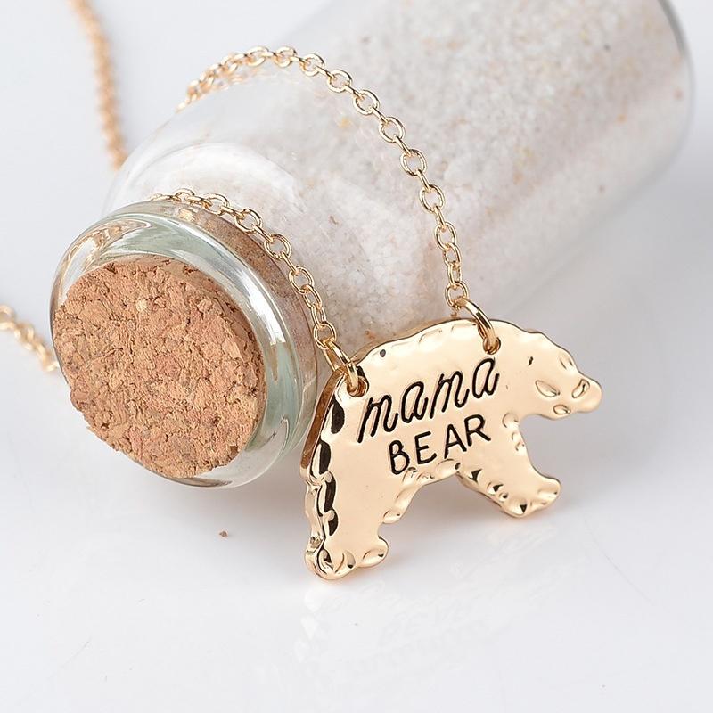 1PC Cute New Mama Bear Necklace Mothers 