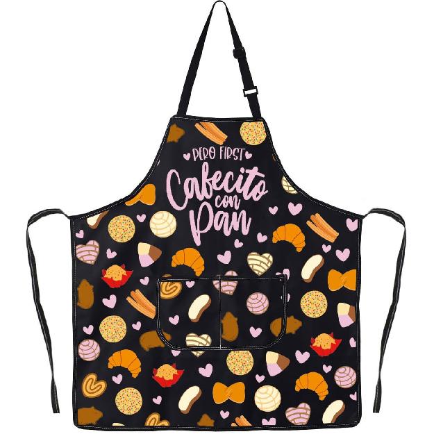 JNIAP Cafecito Con Pan Apron Mexican Pan Dulce Gifts Cafecito Y Chisme Gifts Cafecito & Pan Dulce Apron Mexican Bread Gifts Cafecito Bl Ap
