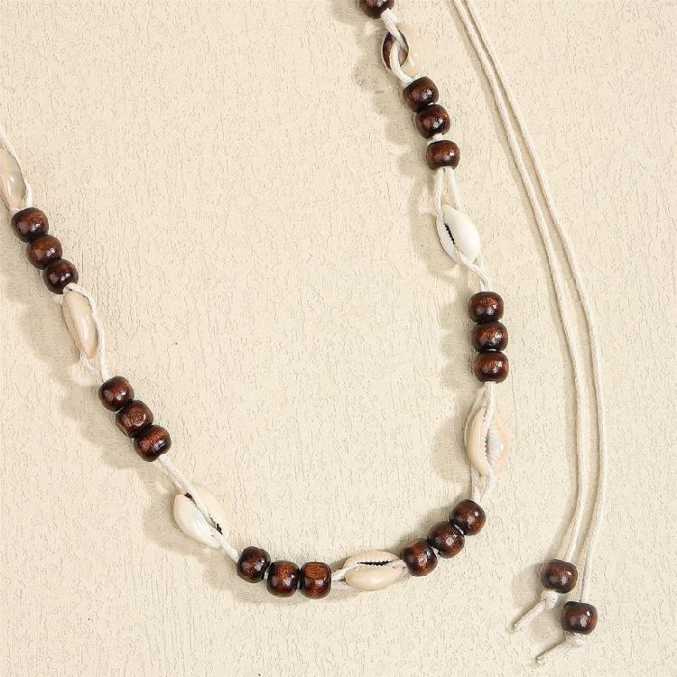 Stylish Braided Waistband With Wooden Bead Accents Durable And Comfortable For Wear