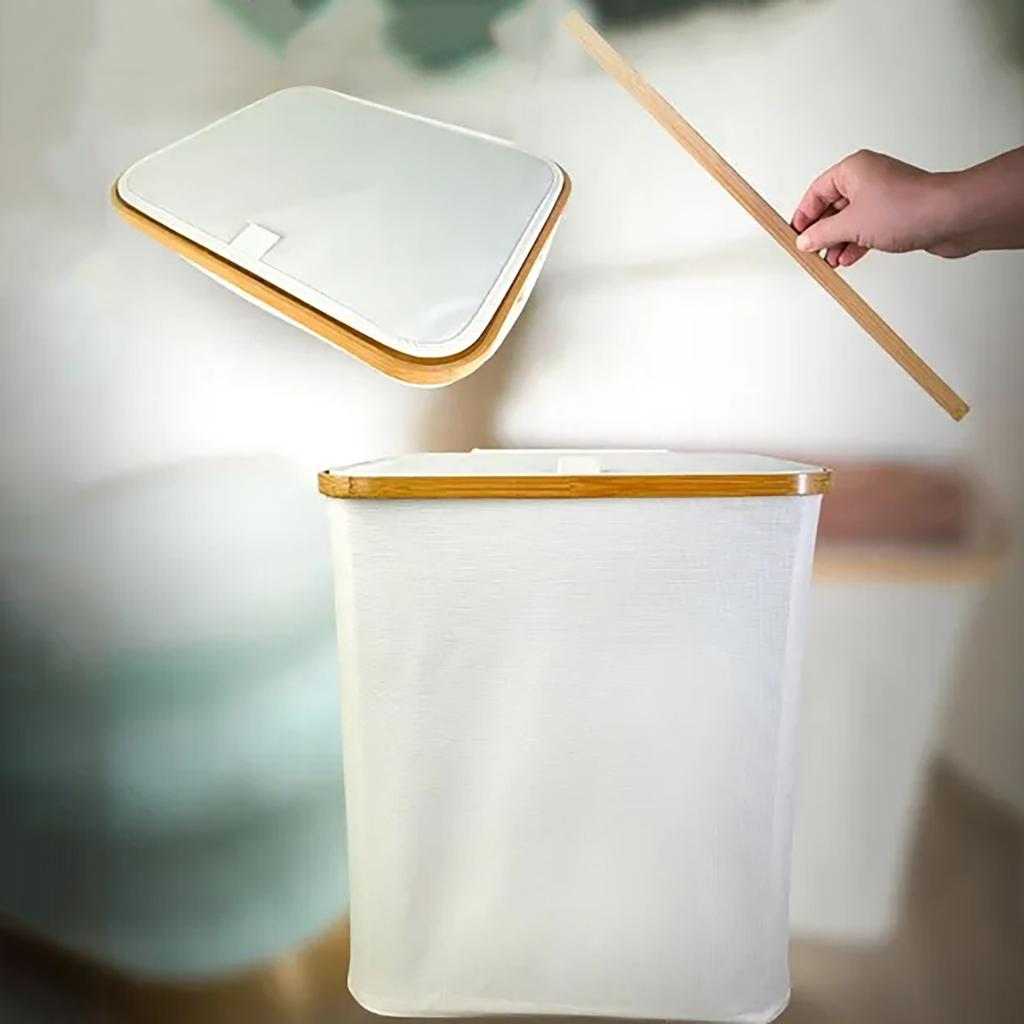 Oxford Fabric Foldable Laundry Hamper with Lid Large Capacity Storage Basket for Clothes and Household Items Durable and Portable