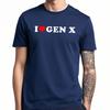 Men tshirt Anime Cotton Tshirt for man Brand summer For men t shirt I Love Gen X Short Sleeve Relaxed Fit Oneck Top tees