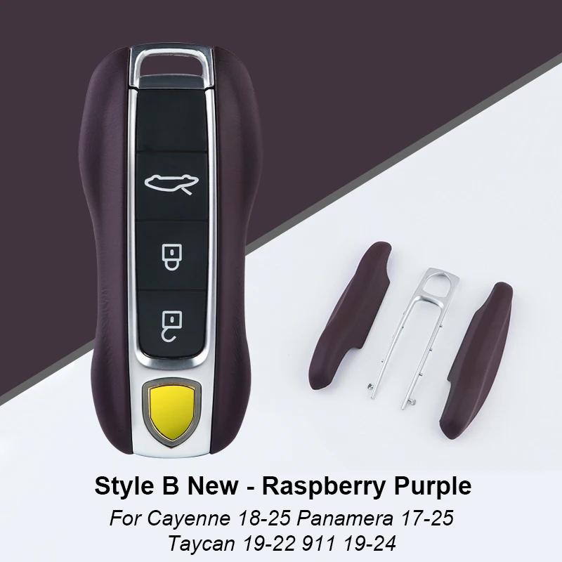 Leather Fob Remote Keys Case Key Cover Key Shell Replace For Porsche Boxster Cayman 911 Panamera Cayenne Macan