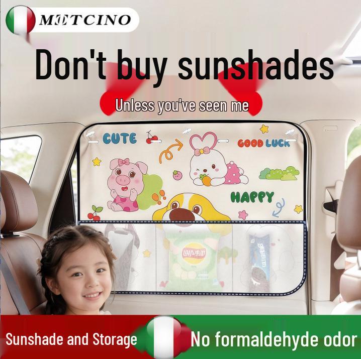 Car Window Blackout Curtain for Sedans & SUVs - Vehicle Privacy Sunshade for Baby