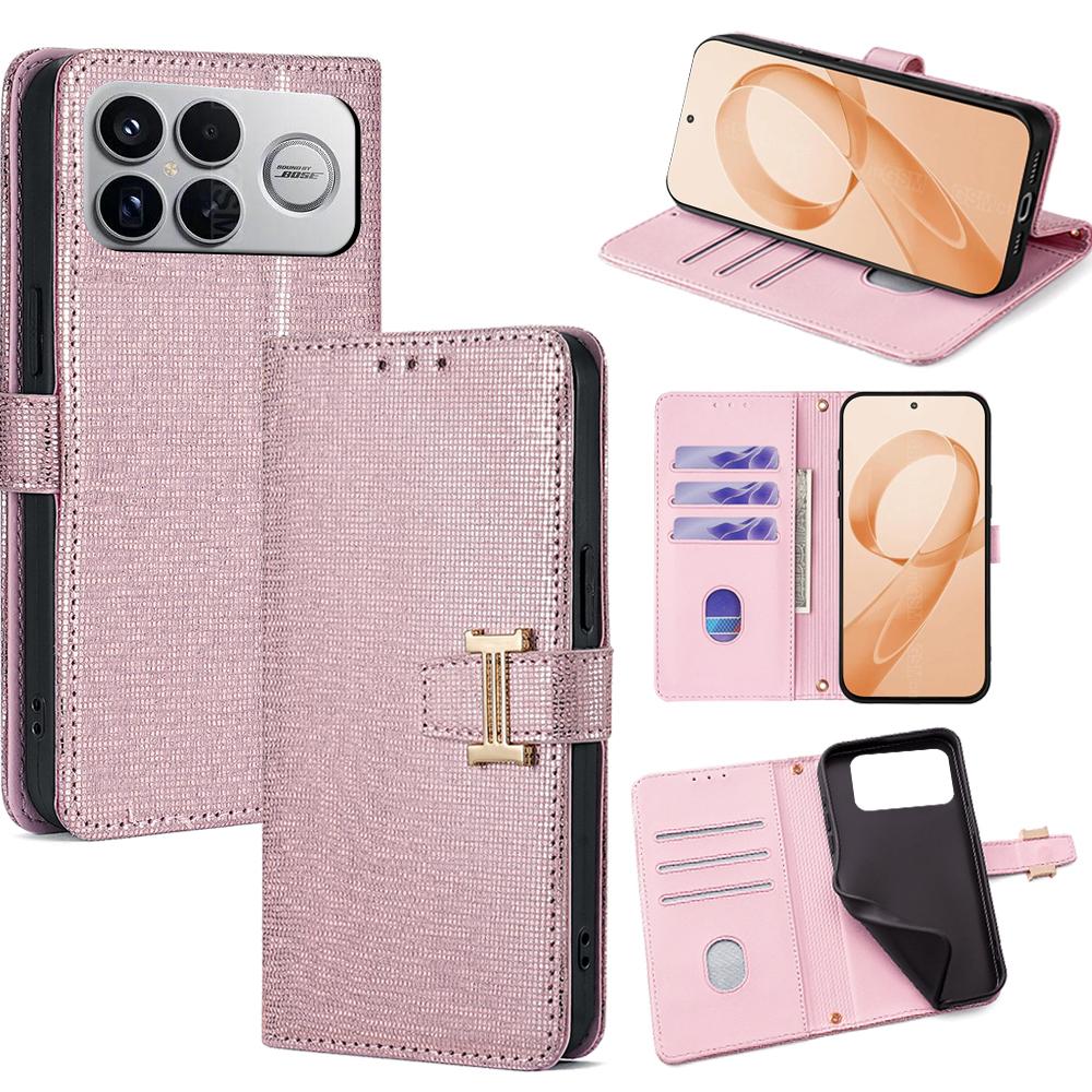 For Xiaomi Poco F8 Ultra/Redmi K90 Pro Max 5G Case Metal I-Buckle PU Leather Wallet Phone Cover