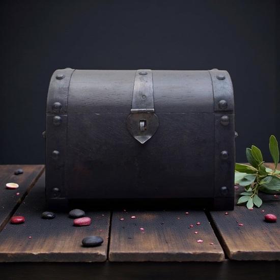 Wooden Box Storage Box Trunk Rustic Pirate Treasure Chest for Kids Adults Jewellery Organizer Home Decor Showpiece Rajasthan Art