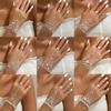 Elegantes geometrisches Ringarmband mit Strass-Quaste und festlichem Flair