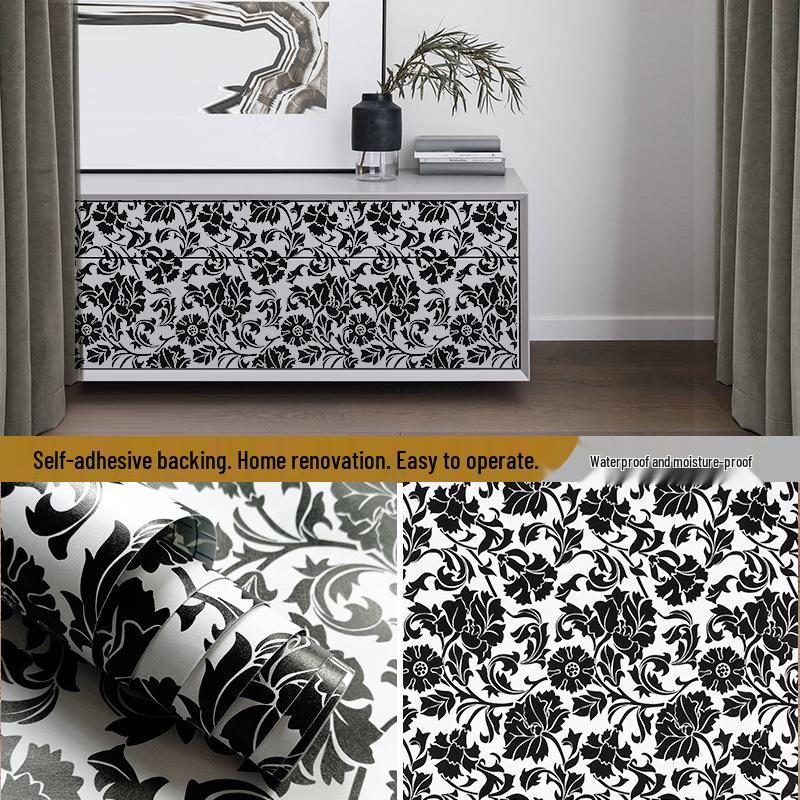 Nordische karierte selbstklebende Tapete für Wohnzimmer oder Studentenwohnheim