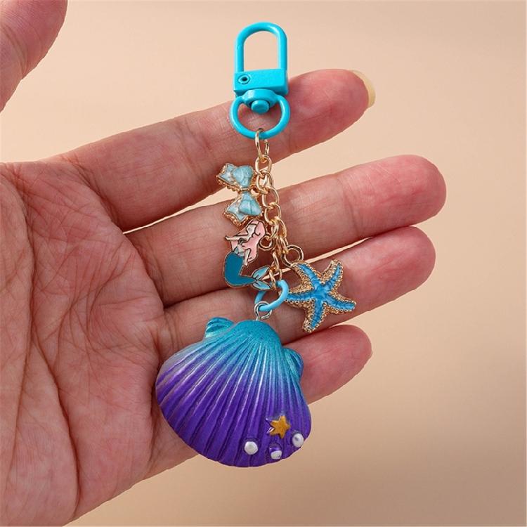 Creative Keychain Shell Car Key Rings Starfishes Key Chain Bag Charm Backpack Pendant Jewelry Accessories