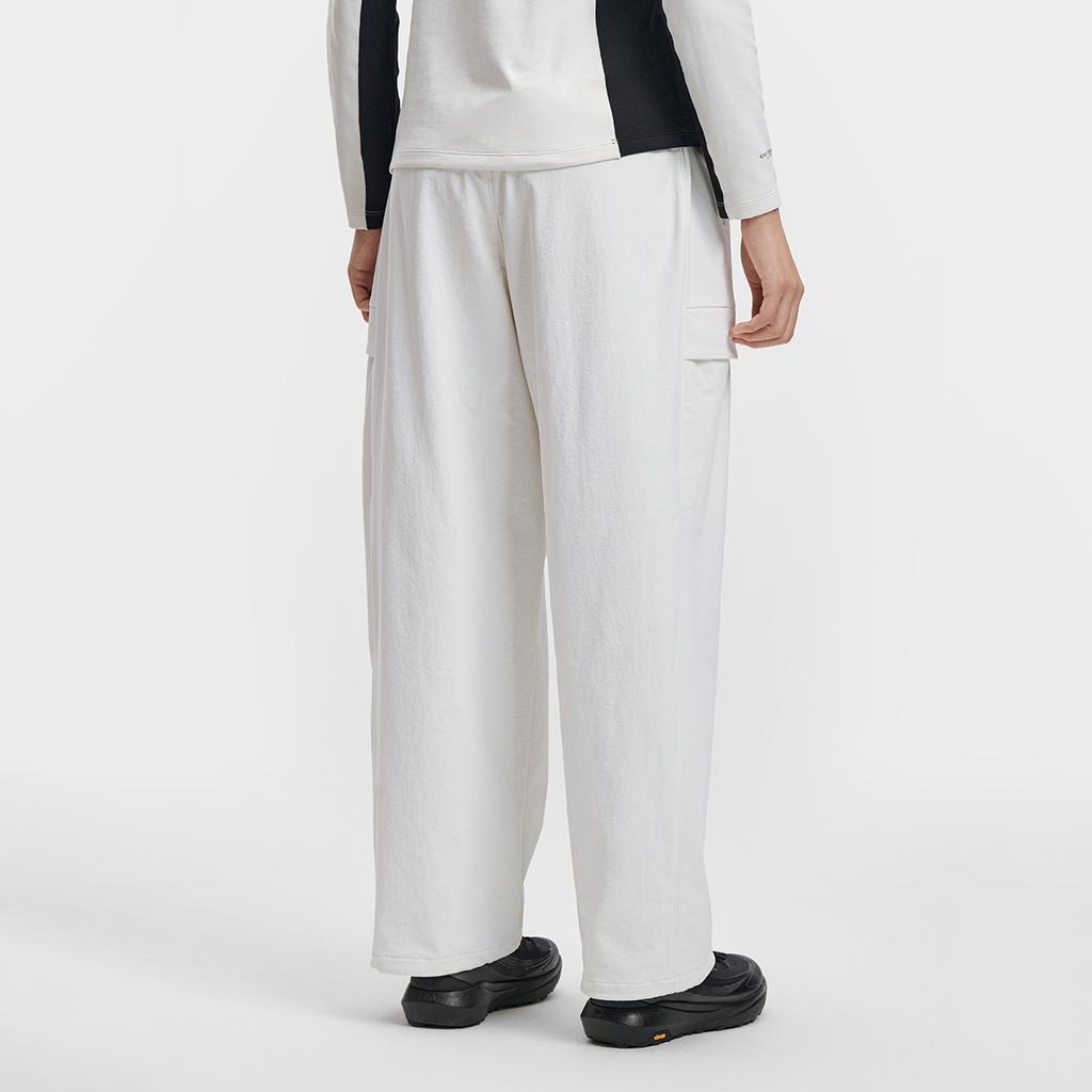 Fila Explore Moda Simples Clássico Exterior Cargo Confortável Versátil Tecido Casual Calças Calças Femininas Branco Neve A11W617810FWT