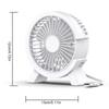 1/2/4PCS Quiet Desktop Fan for Students High Velocity Small Table Fan with USB Powered for Dormitory Bedroom Office Cooling