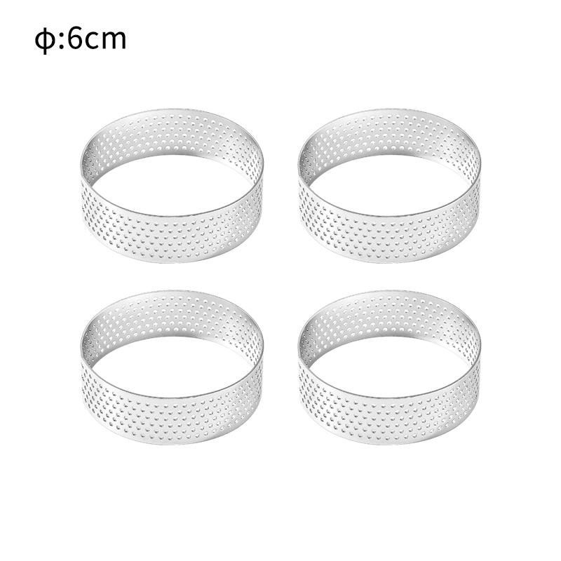 FAIS DU Perforated Round Tart Ring Stainless Steel Fruit Pie Tartlet Mold for Baking DIY Dessert Cake Mousse Molds Kitchen Tools