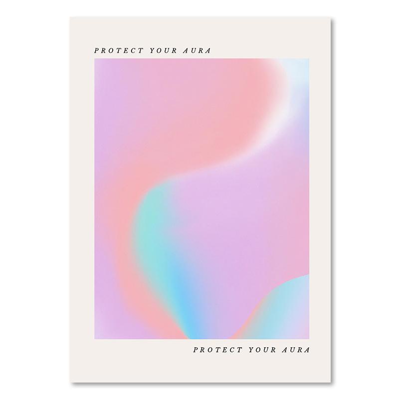 Angel Numbers Gradient Aura Posters and Prints Aesthetic Danish Pastel Canvas Painting Nordic Art Wall Picture Dorm Home Decor