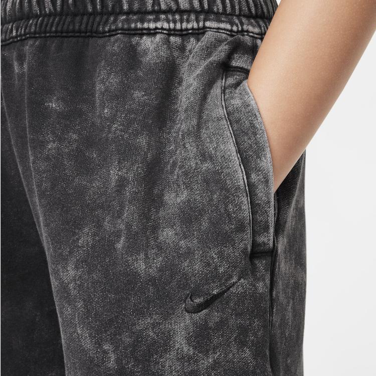 Nike Knitted Sports Pants Culture Tie-Dye Comfortable Soft Casual Kids Bottoms Black Dark-Gray FZ5264-010