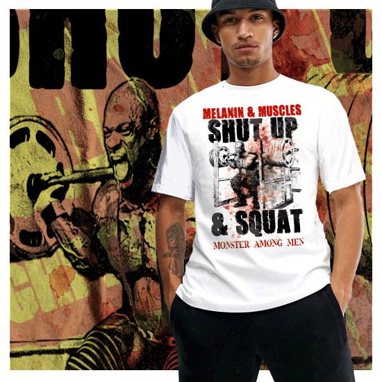 Black History Month African DNA Melanated Muscle Gym T-Shirt Marcus Garvey Pride M