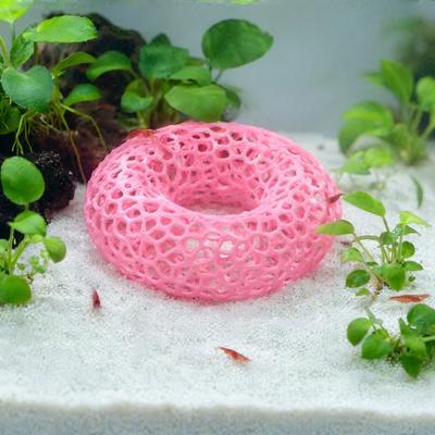 Ascunzători pentru creveți pentru acvariu, Peșteră pentru creveți imprimată 3D, Habitat rotund gol pentru pești mici, Ornament ascunzătoare adăpost pentru acvariu