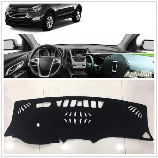 1pc Black Dashmat Dashboard Mat Cover Anti-Sun For Chevrolet Equinox 2017+