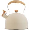 2.5L Stainless Steel Whistling Kettle With Wooden Handle Coffee Tea Milk Hot Water Modern Kitchen Stovetop