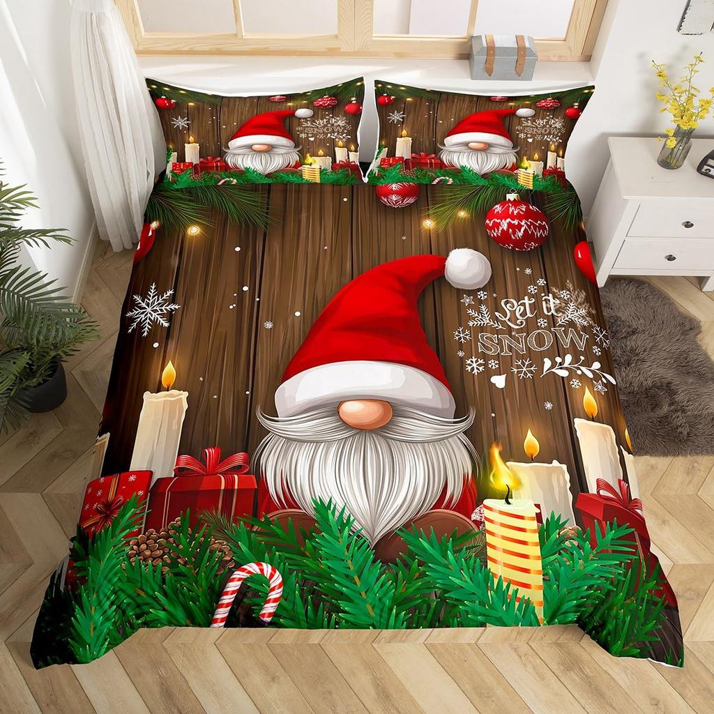 Santa Claus Bedding Set, Christmas Tree Duvet Cover Full Queen,Galaxy Starry Sky Comforter Cover Decor New  Quilt Cover