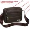 Classic Oxford Cloth Mens Crossbody Bag With Multiple Zipper Compartments For Business Travel
