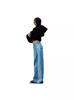 Retro Gestreifte Weitbeinige Gothic Jeans