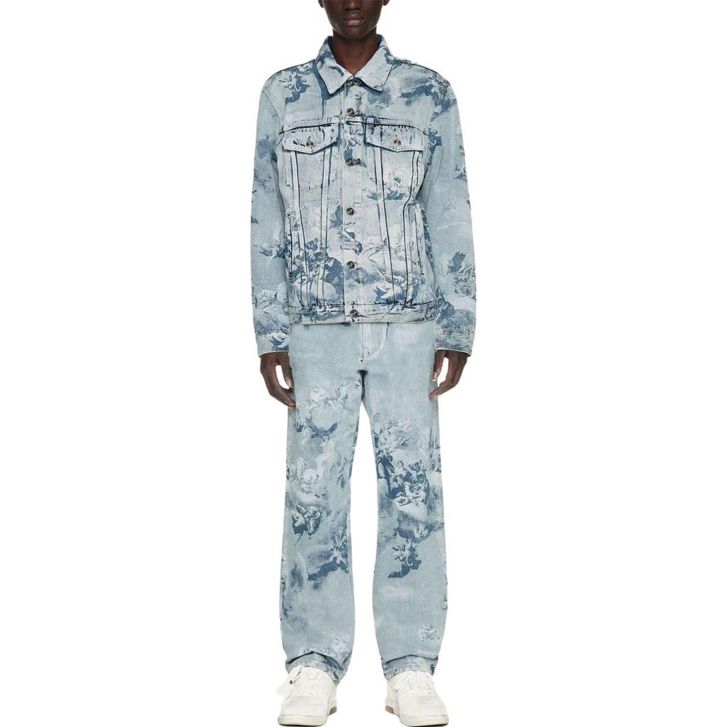 Off-White Skate Denim Jacket Azzurro Men Outerwear Blue OMYE077S23DEN0024000