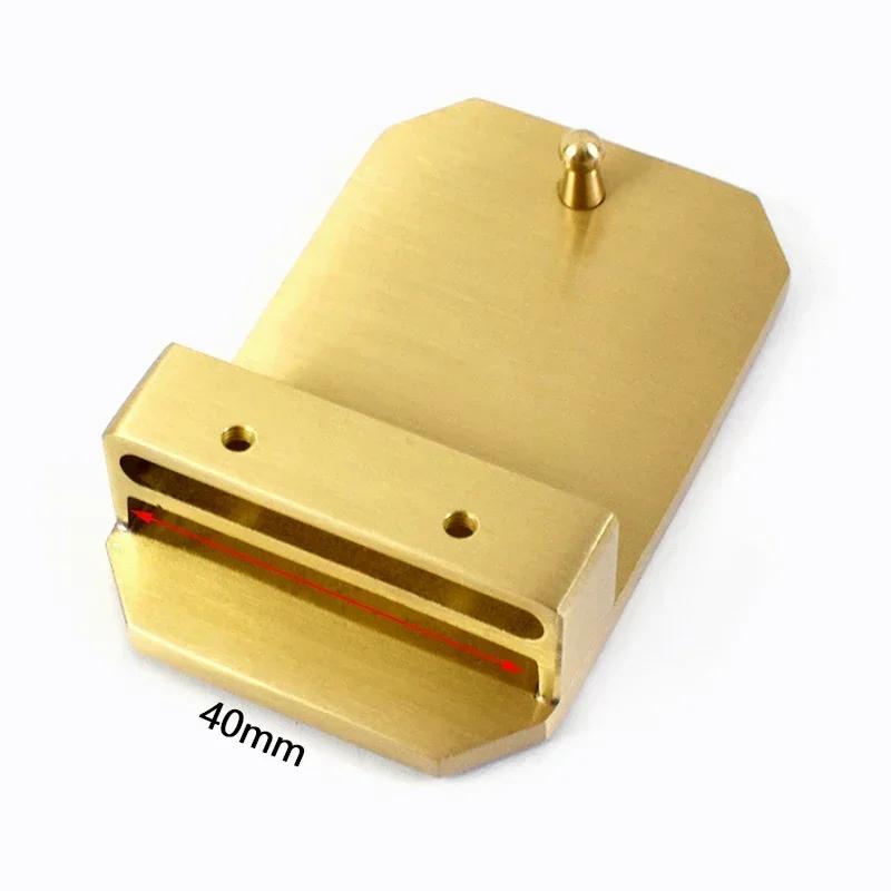 Meetee 35/40mm Mosiężna Klamra do Paska Gładki Klips Końcowy do Paska Zamiennik Głowy Paska Akcesoria Sprzętowe do Odzieży DIY