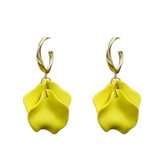 1 pereche de cercei cu pandantiv, dulce, rafinat, piercing, cercei cu petale de trandafir pentru viața de zi cu zi