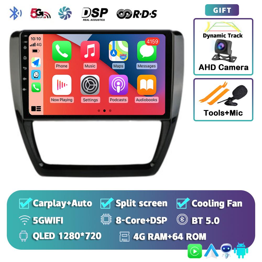 Android 14 Carplay Auto Car Radio For Volkswagen VW Sagitar Jetta 6 Bora 2011-2018 2Din Multimedia Player Stereo DVD Head Unit