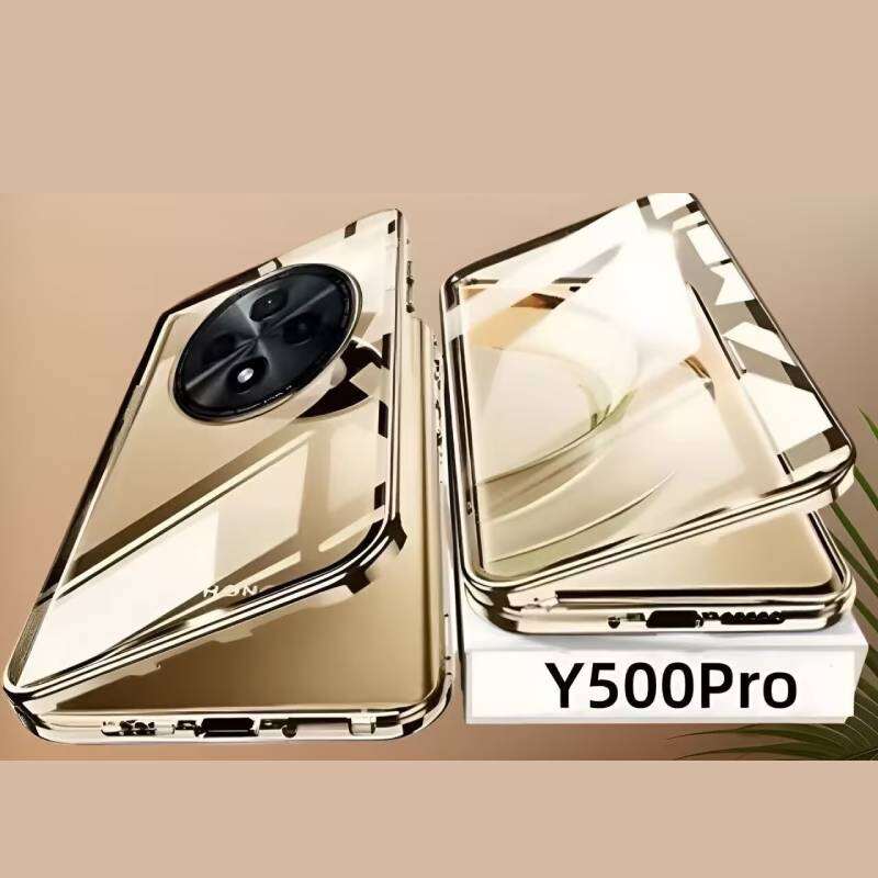 Magnetic Case for Vivo X200 X100 X100S X300 X90 Y500 Pro Ultra with Metal Frame Double Sided Tempered-Glass Full Lens Protection Cover Phone Bumpers