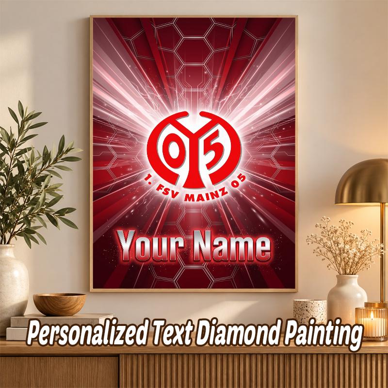 Mainz 05 Custom Name Text 5D Diamond Painting Kit DIY Full Drill Diamond Art Decoration
