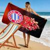 Bayern Munich Stripes Logo beach towel Portable for travel Beach towel for vacation photos seaside Absorbent bath towel quickdrying swim towel