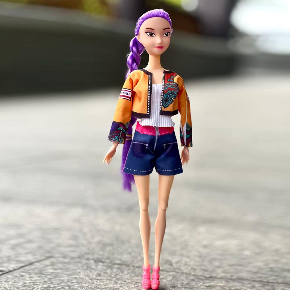 30cm Puppen Spielzeug Kpop Dämonenjäger Actionfigur Spielzeug Rumi Mira Zoey Schöne Prinzessin Baby Mädchen Puppen Kunststoff DIY Spielzeug für Mädchen