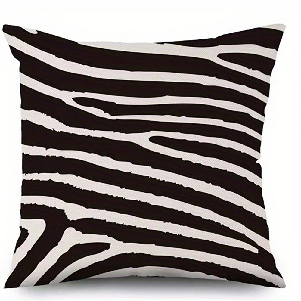 Black and White Zebra Pattern PillowcasesSuitable for Sofa Car Bedroom Decorative Cushion Cover Pillow Cover