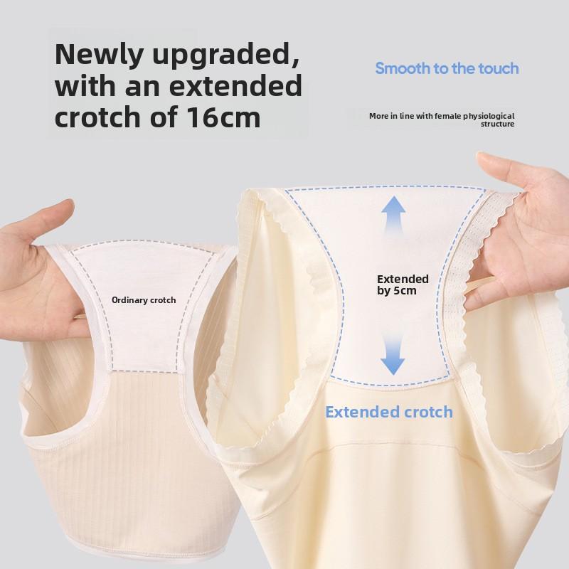 Large Size Female Spring and Summer Pure Cotton Extended Crotch Pregnancy Special High Waist Triangle Briefs