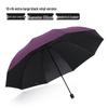 Large Dual-Purpose Sun and Rain Umbrella for 2-3 People, Reinforced Three-Fold Design with Printed Logo