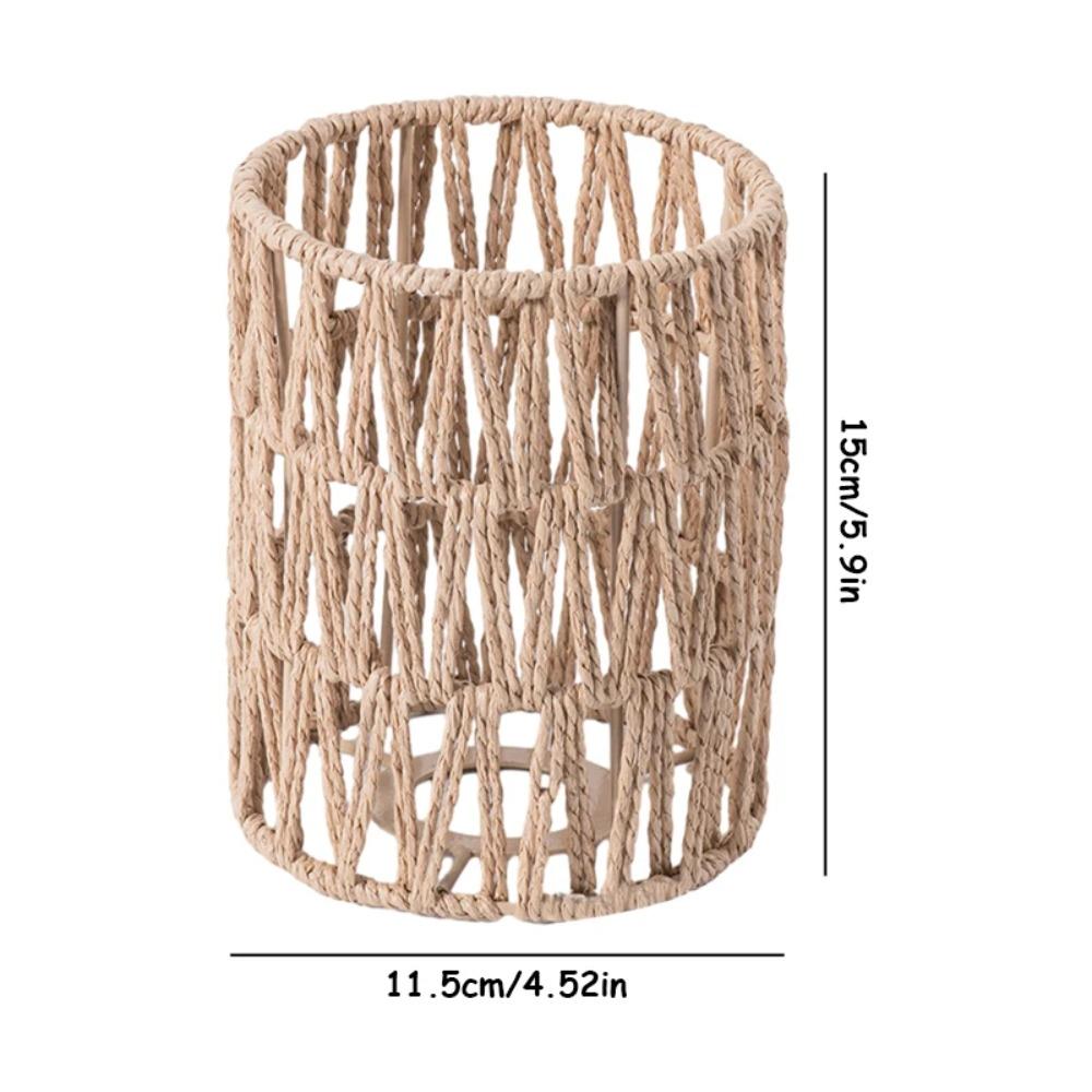 Bohemian Style Pendant Lamp Shade 11.5*15cm Light Cover Vintage Rattan Lampshade