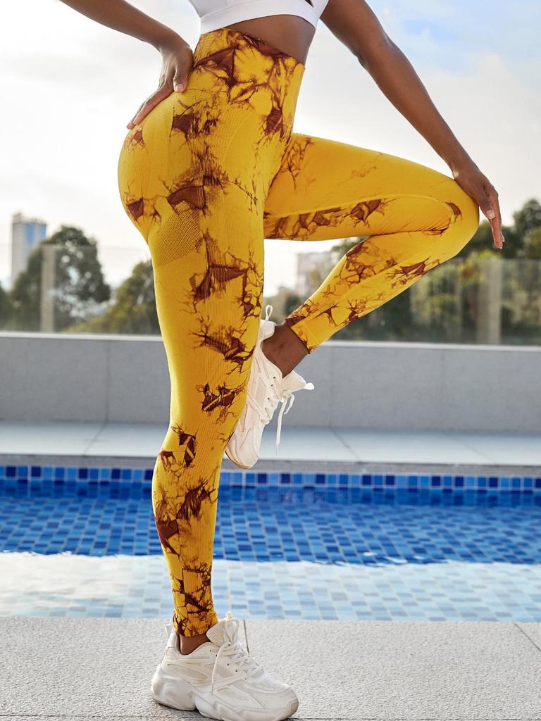 Women's High-Waisted Peach Butt Lifting Yoga Pants - Seamless, Quick-Dry, Skinny Fit