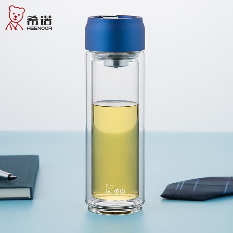 Xinor 320ml Double Wall Glass Tea Infuser Mug